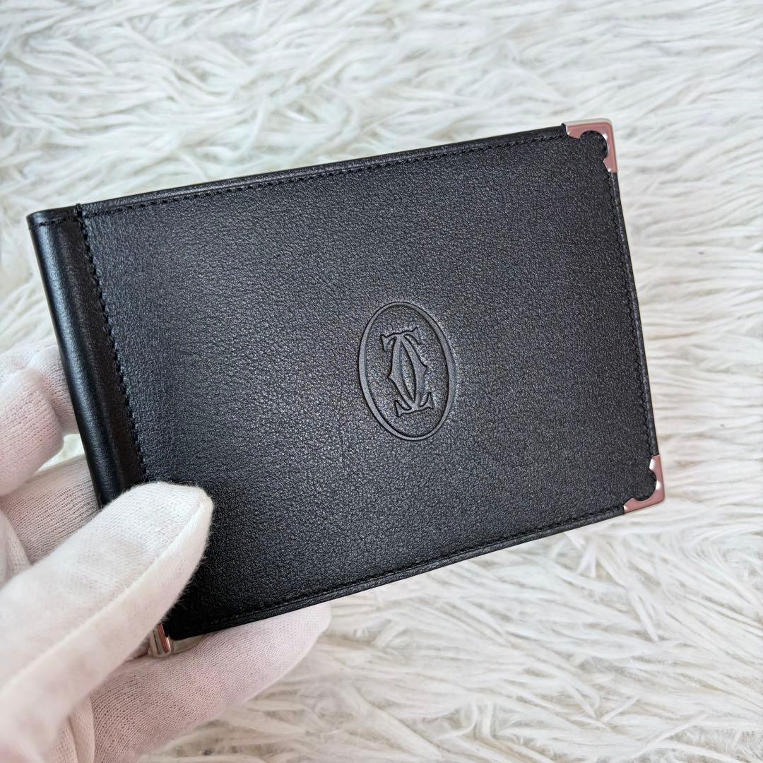 新品未使用保管品✨Cartier マネークリップ マストライン ブラック/黒
