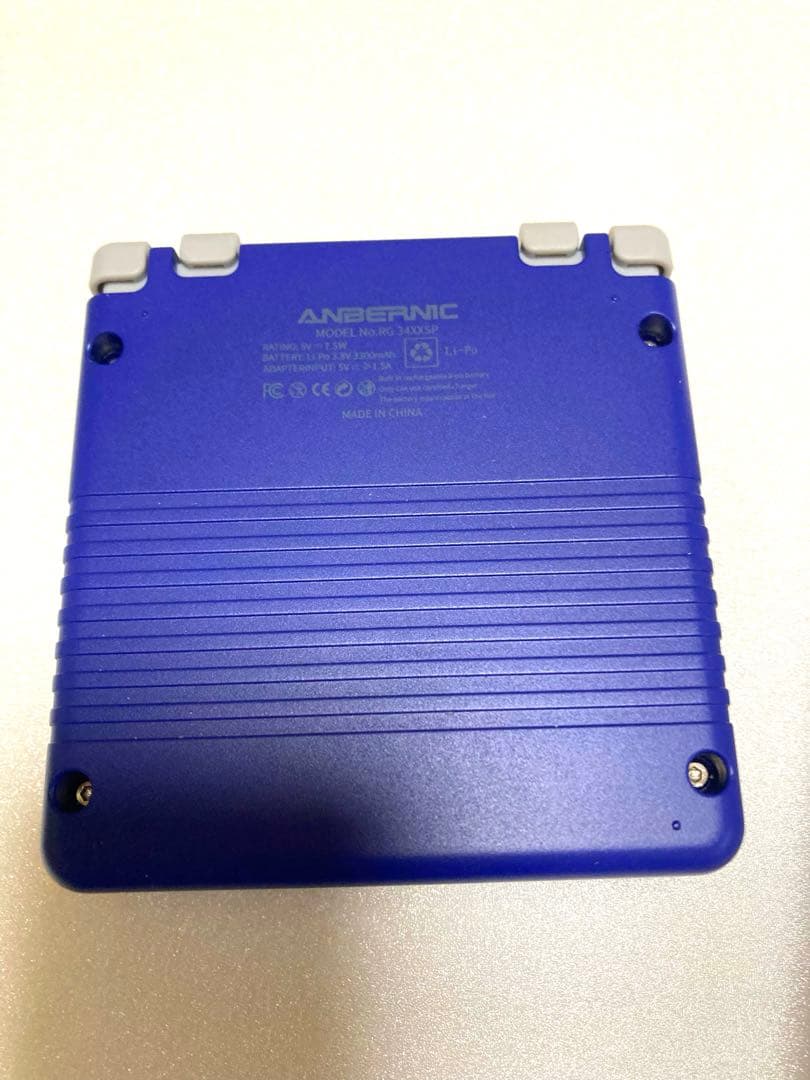ANBERNIC RG 34XXSP インディゴブルー GBA SP 風