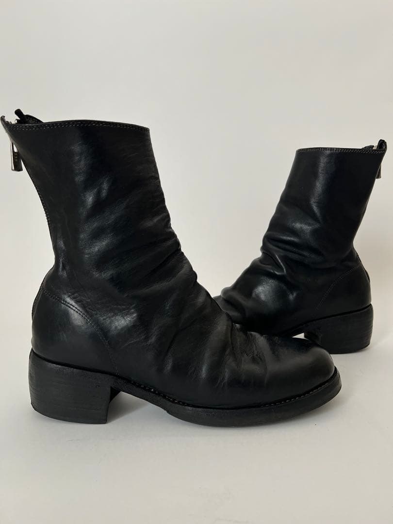 美品GUIDI 788Z バックジップブーツ ダブルソール サイズ42