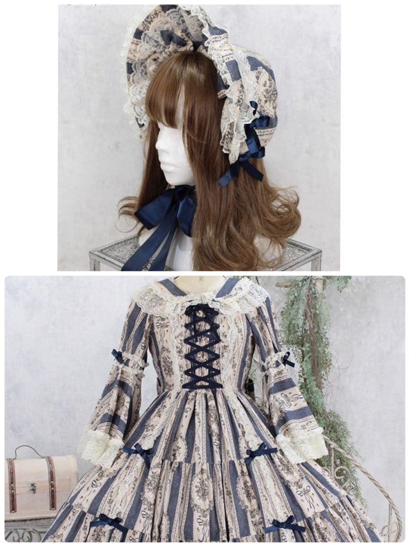 メタモルフォーゼ アンティークブーケ ロイヤルブルー プラスサイズ