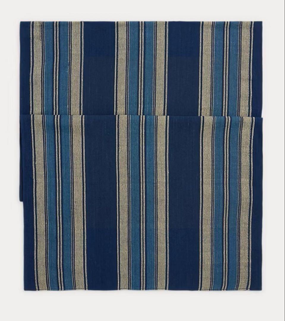 新品*RRL*ハンドウーブン ストライプド コットン スカーフ*ダブルアールエル