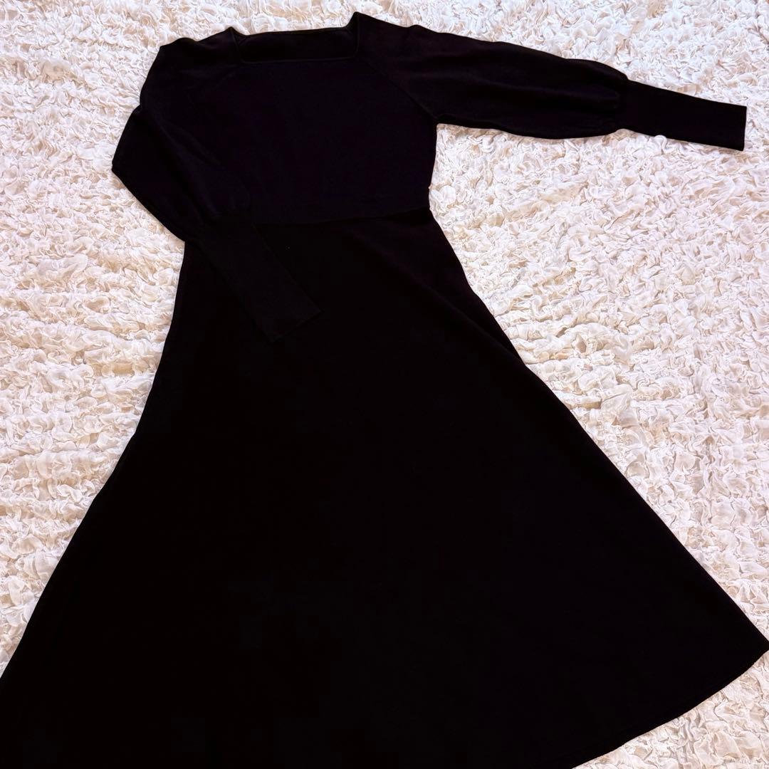 LOULOU WILLOUGHBY ルルウィルビー ニットワンピース 黒