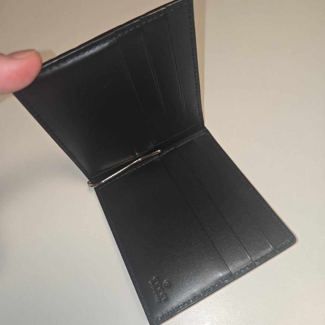 [最終値下げ]GUCCI ブラック GGパターン マネークリップ