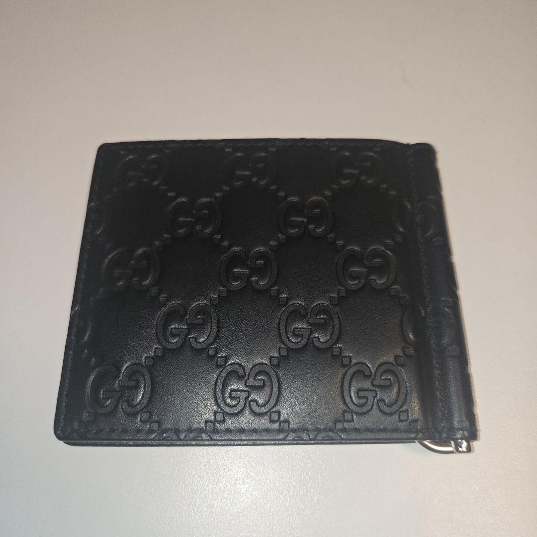 [最終値下げ]GUCCI ブラック GGパターン マネークリップ