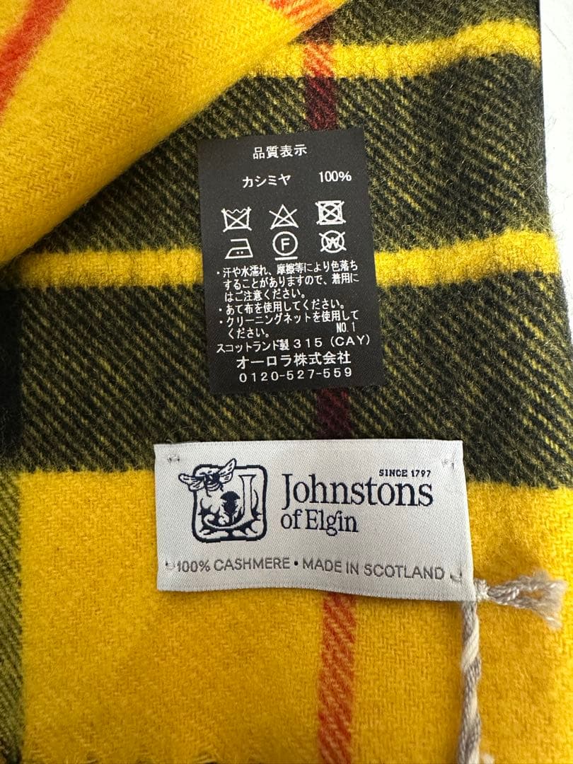 JOHNSTONS マフラー カシミヤ100％