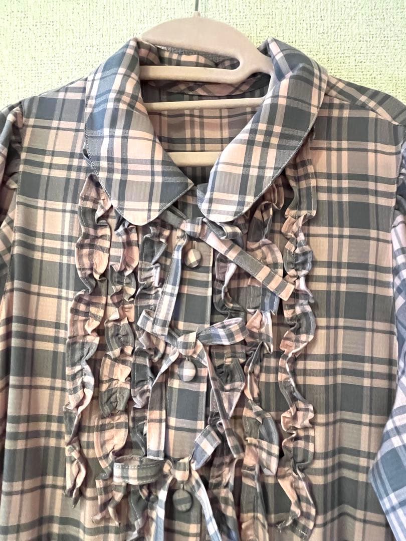 やっちゃん。美品！キャンディストリッパー⭐︎チェック柄フリルロングドレス