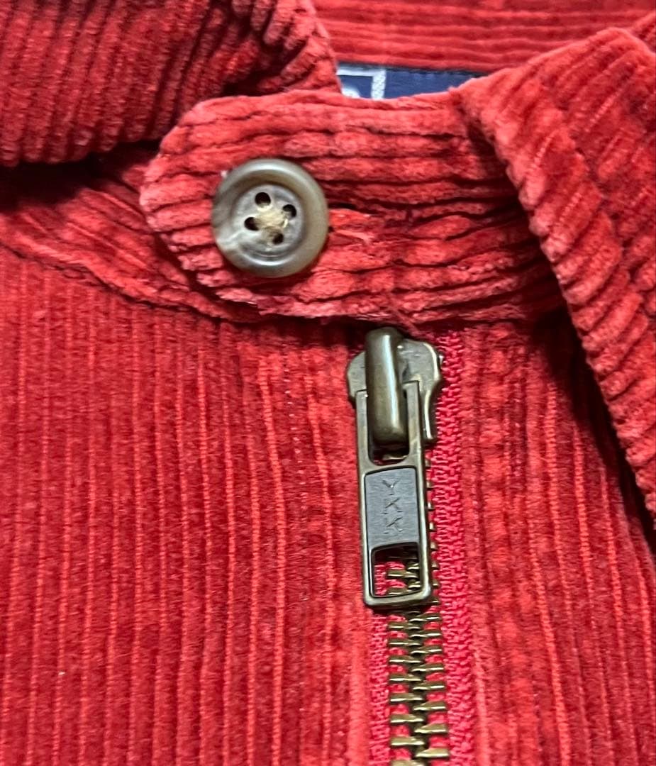 90s Polo Ralph Lauren ハーフジップ　コーデュロイ　XL