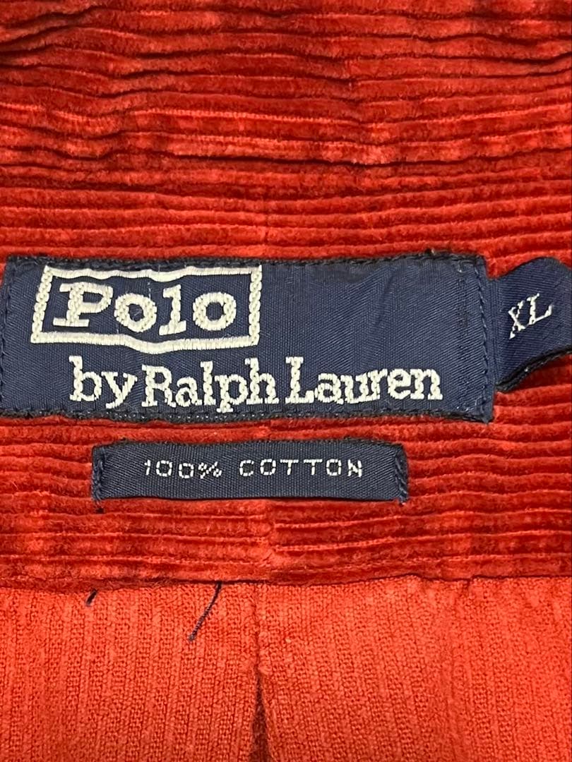 90s Polo Ralph Lauren ハーフジップ　コーデュロイ　XL