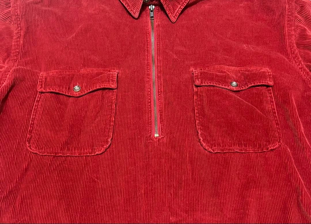 90s Polo Ralph Lauren ハーフジップ　コーデュロイ　XL