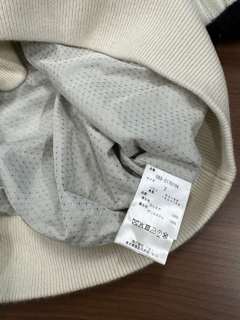 PEARLY GATES カシミヤ100% ストライプセーター