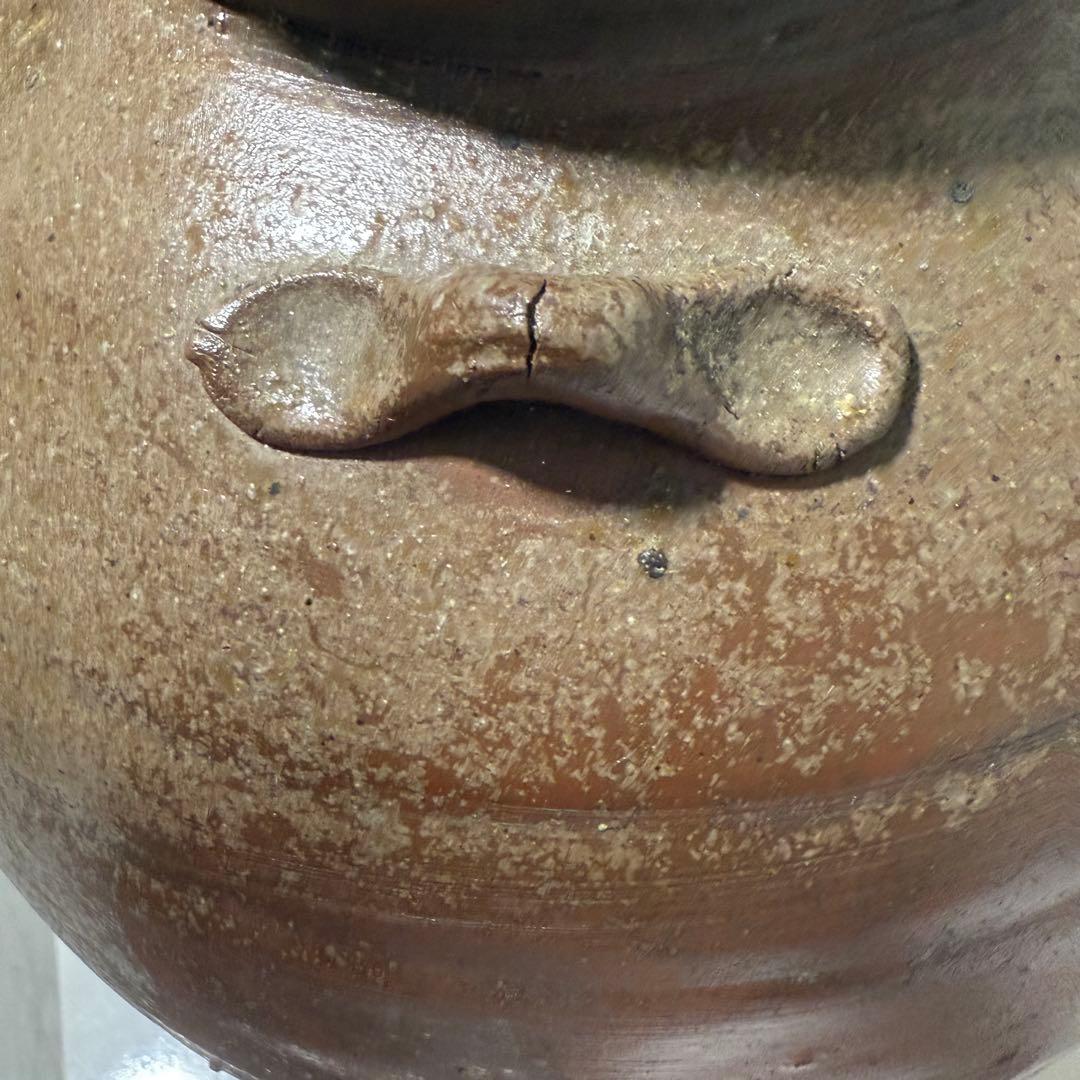 古備前 備前焼 壺 三耳壺 胴陶印