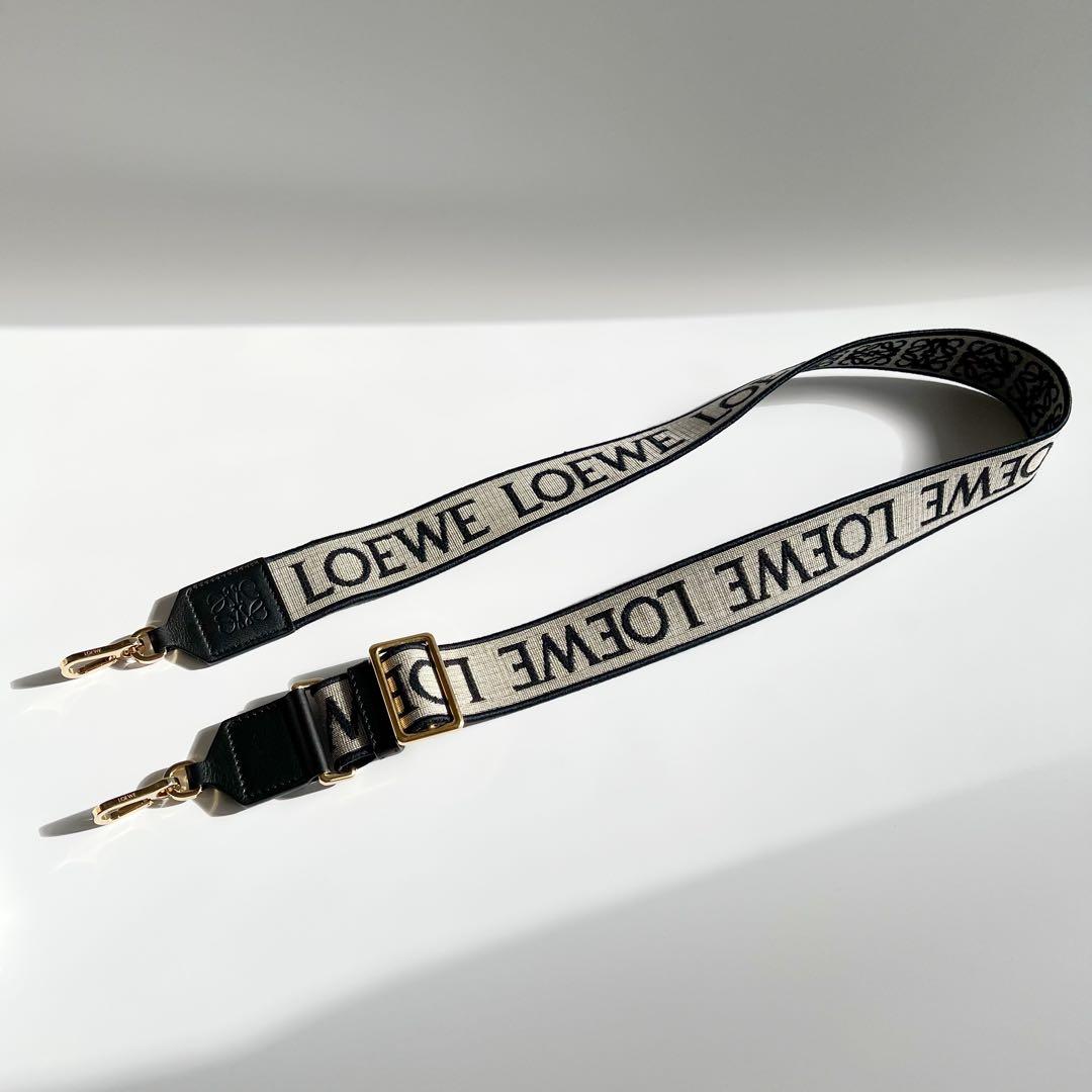 美品 ロエベ アナグラムロゴ　ジャガード＆カーフ　ショルダーバッグストラップ