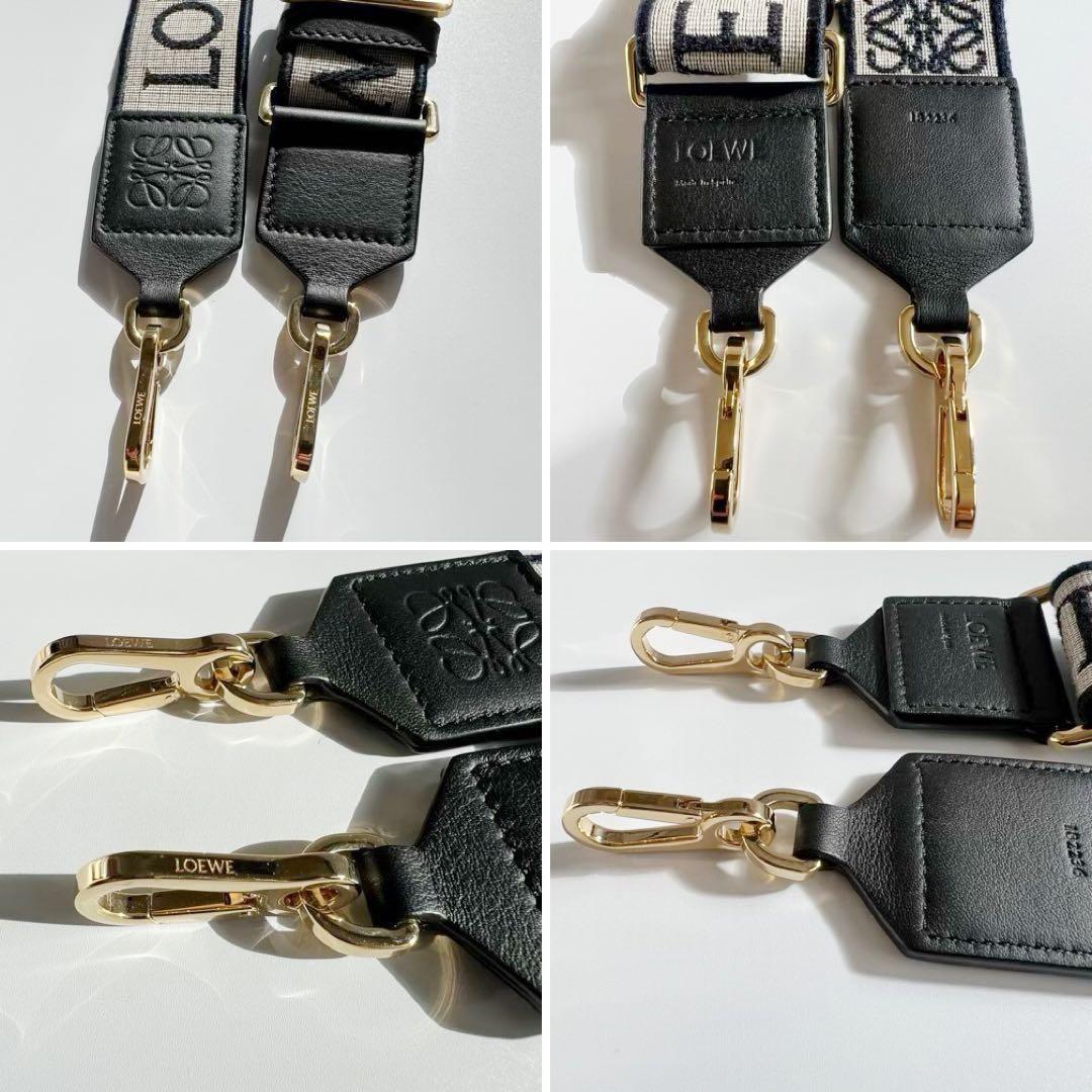 美品 ロエベ アナグラムロゴ　ジャガード＆カーフ　ショルダーバッグストラップ
