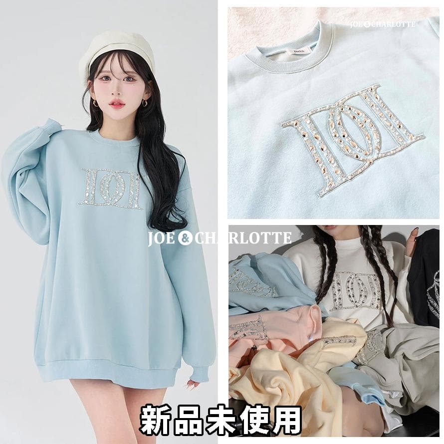 ダーリッチ darich DDロゴビジュースウェットプルオーバー サックス