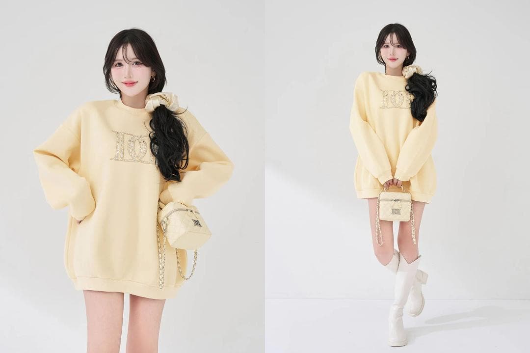 ダーリッチ darich DDロゴビジュースウェットプルオーバー サックス