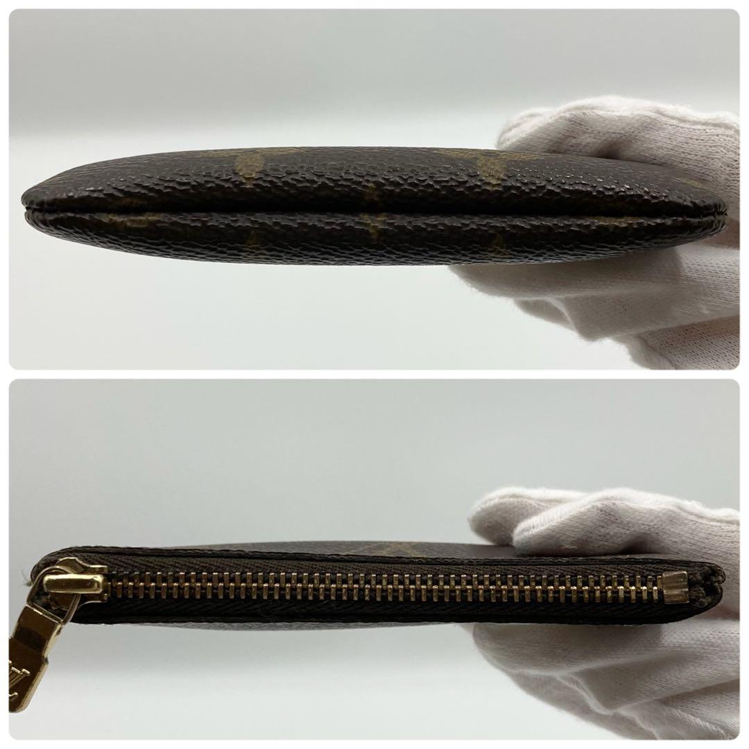 ルイヴィトン ポシェットクレ ケース モノグラム PVC レザー 小銭入れ