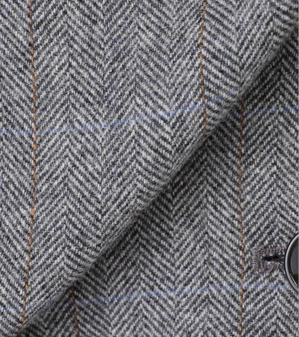 スローブイエナ　チェックBIGジャケット　グレー