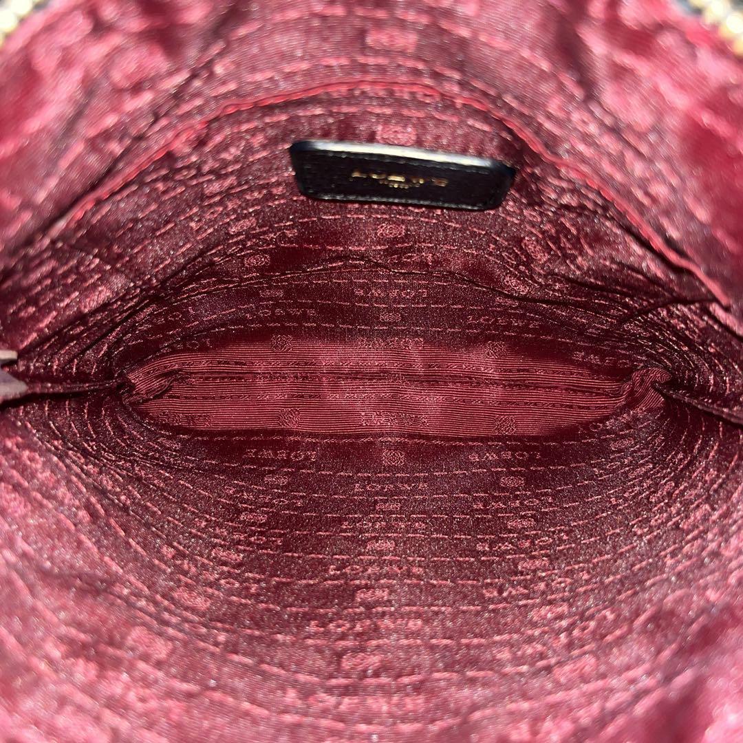 良品　ロエベ　ショルダーバッグ　カメラバッグ　アナグラム　ロゴ型押し　レザー　黒