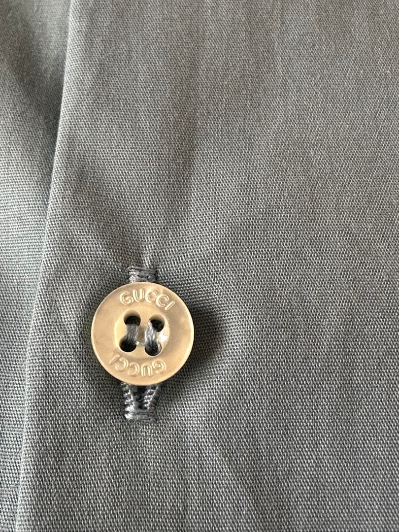 GUCCI 長袖シャツ ライトブルー 猫刺繍