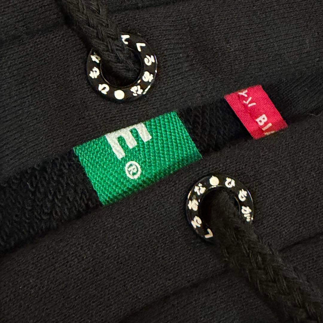 CUNE　袖ファー耳付きジップパーカー　黒　日本製　タグ付き　定価約3.5万