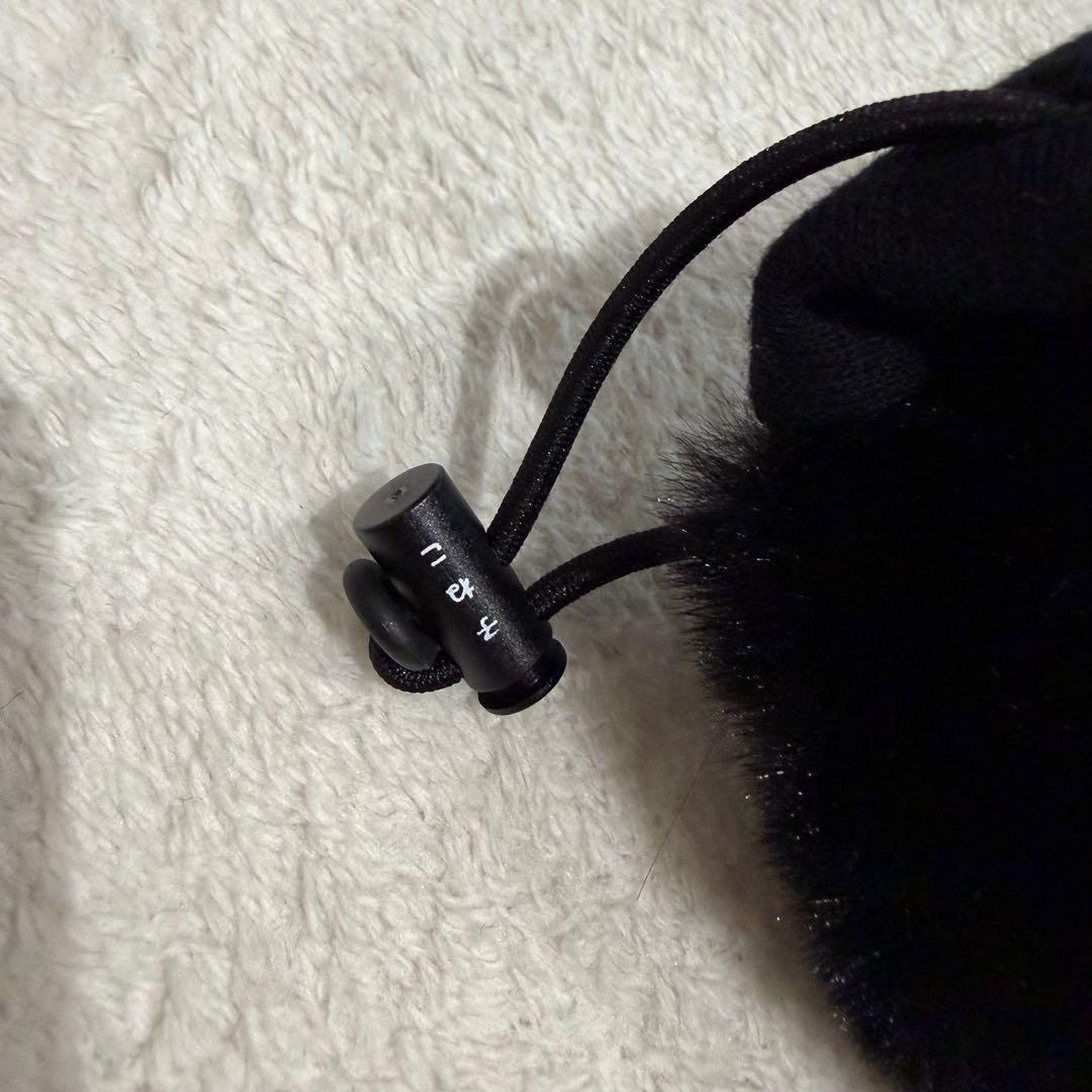 CUNE　袖ファー耳付きジップパーカー　黒　日本製　タグ付き　定価約3.5万