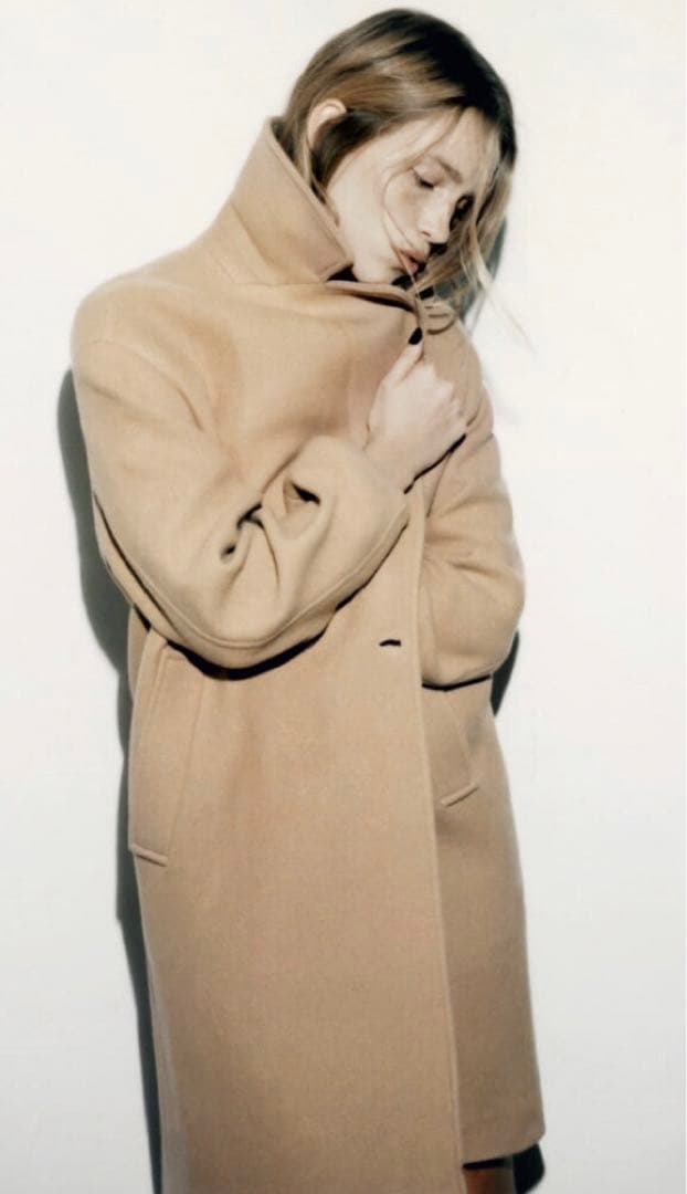 新品 ZARA オーバーサイズウールブレンドコート Sサイズ