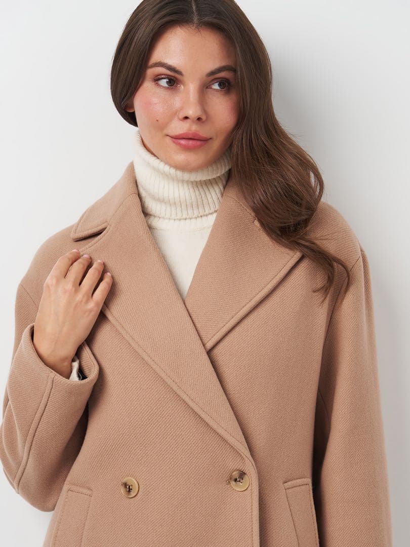 新品 ZARA オーバーサイズウールブレンドコート Sサイズ