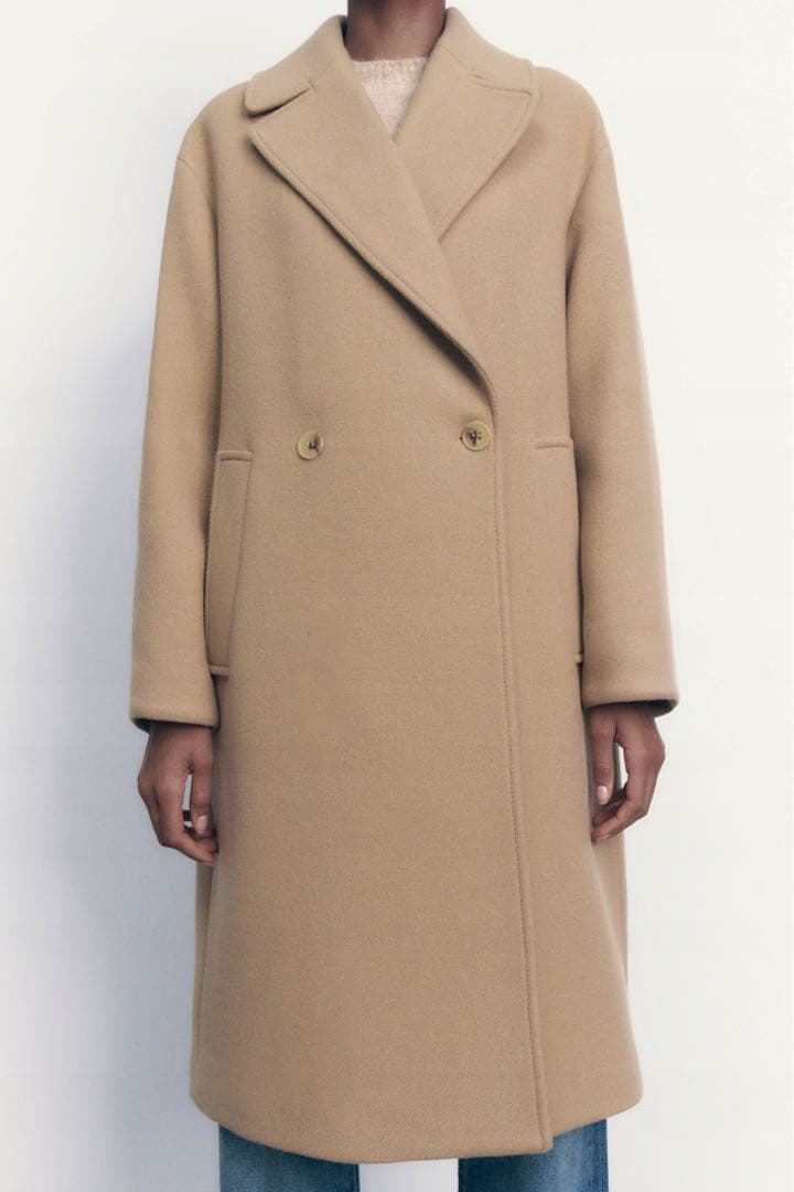 新品 ZARA オーバーサイズウールブレンドコート Sサイズ