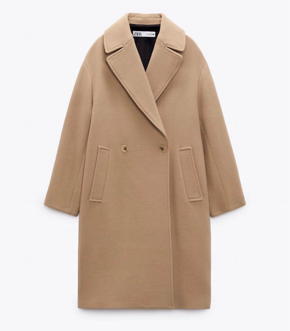 新品 ZARA オーバーサイズウールブレンドコート Sサイズ