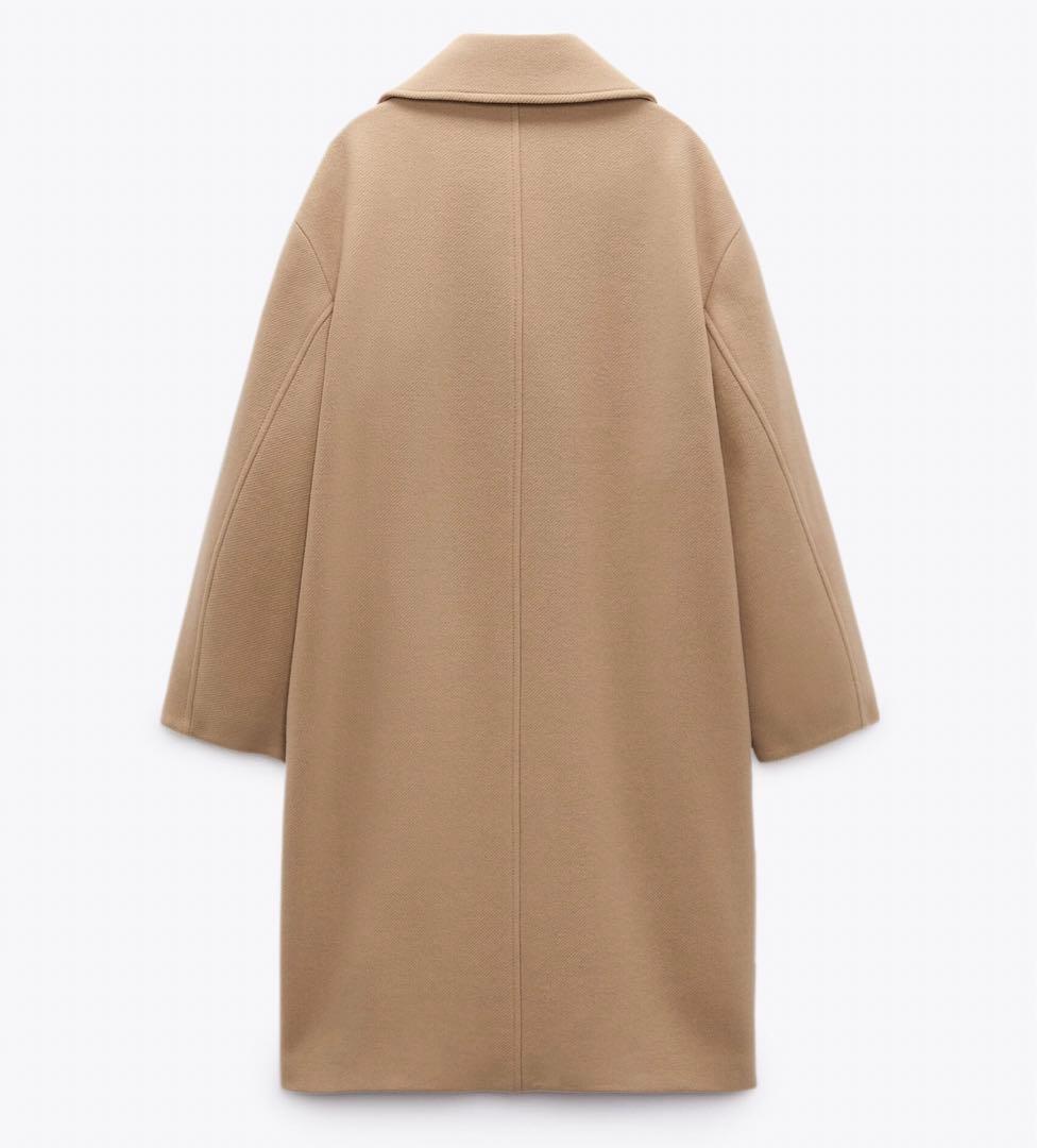 新品 ZARA オーバーサイズウールブレンドコート Sサイズ