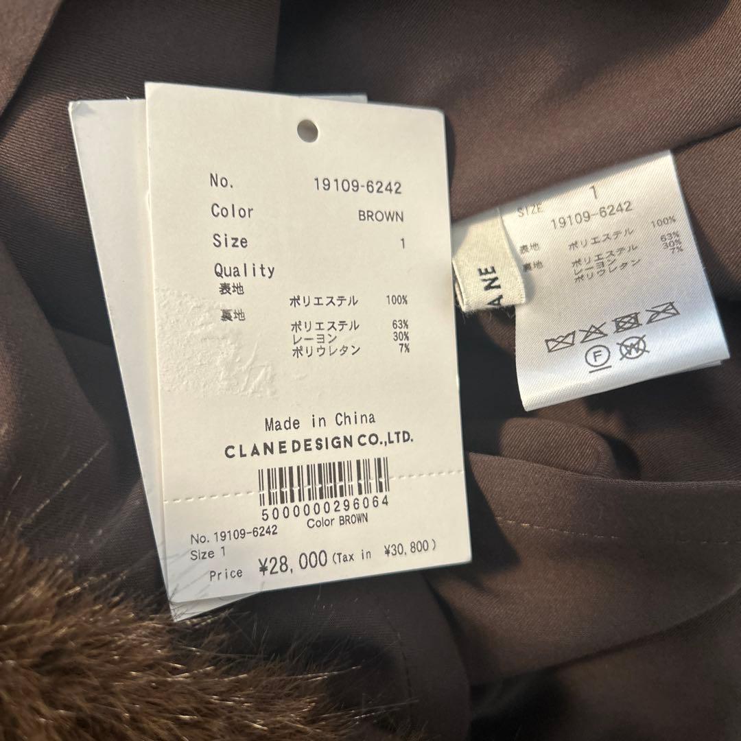 スカート CLANE 25AW FAKE FUR LOW WAIST MINI SKIRT