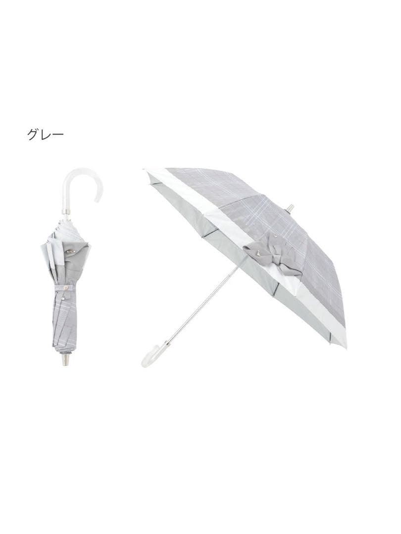 新品未使用 LANVIN en Bleuビジューリボン 晴雨兼用 折りたたみ傘