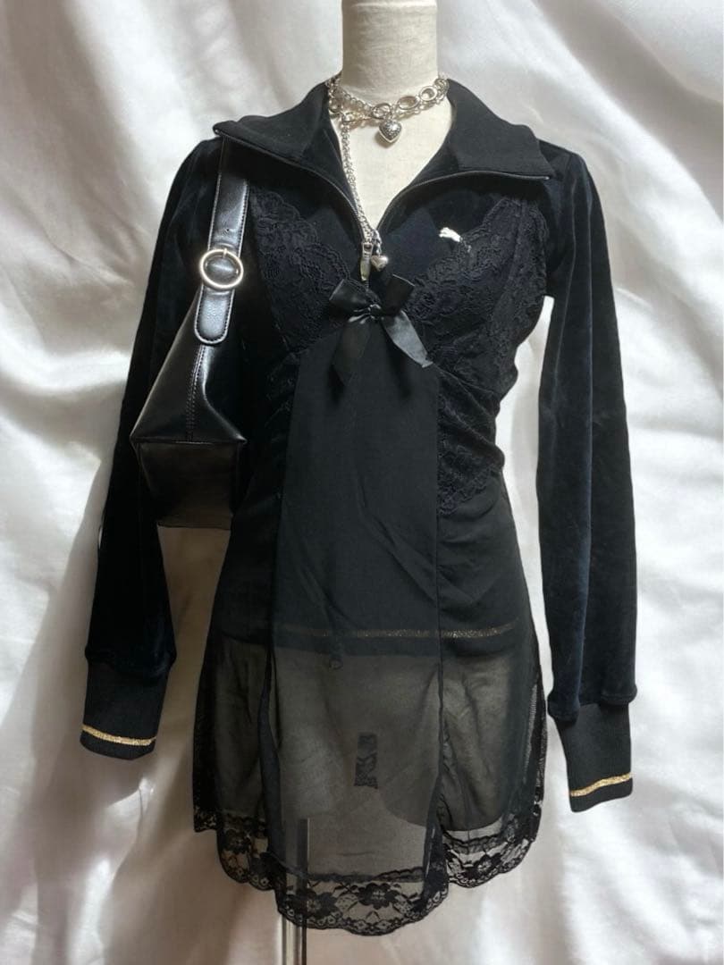 00sPUMA定価6万✴︎ベロアy2kトラックJKフェアリーグランジパンクロック