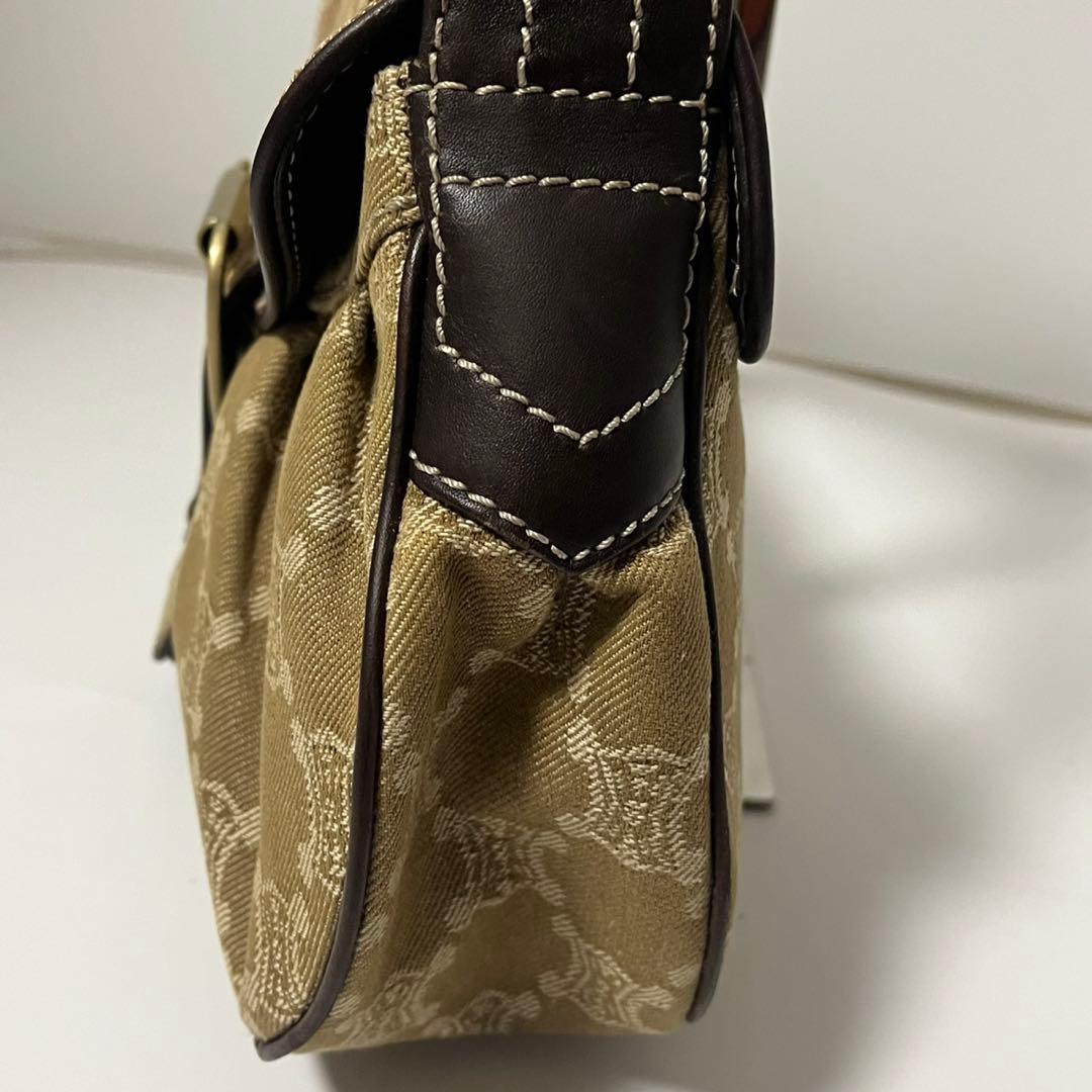 ✨未使用級✨　CELINE ショルダーバッグ　パリマカダム　デニム　レザー