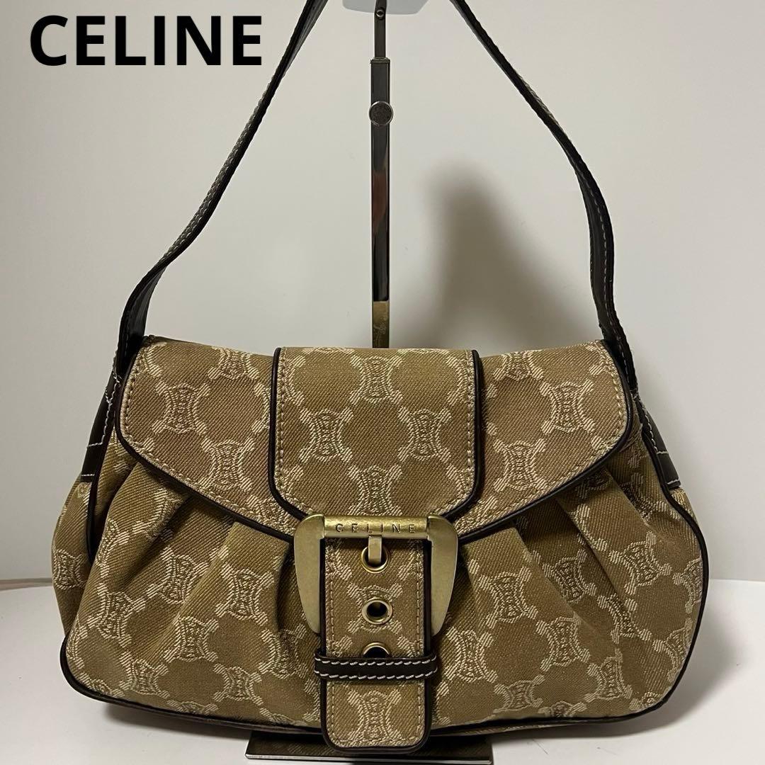 ✨未使用級✨　CELINE ショルダーバッグ　パリマカダム　デニム　レザー