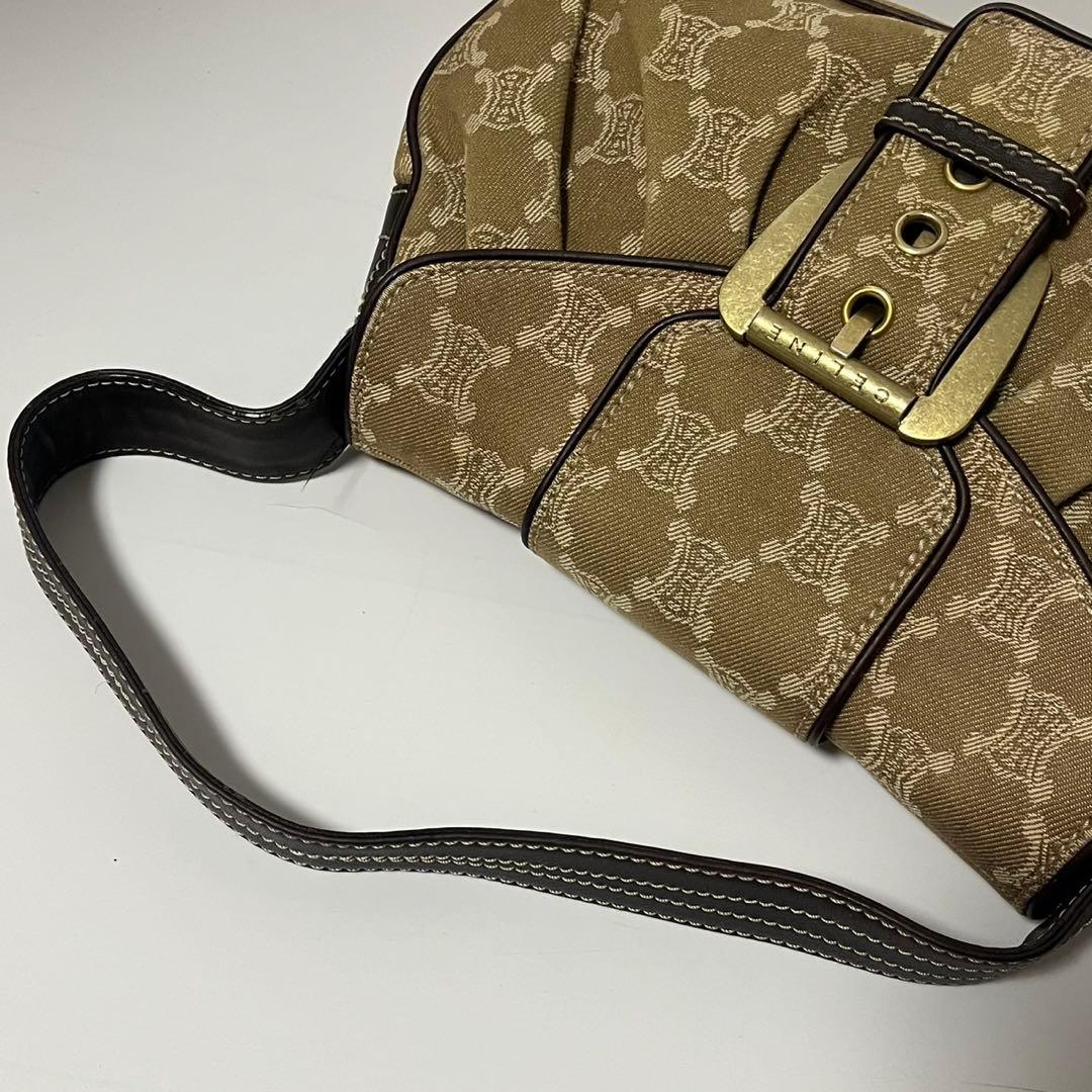 ✨未使用級✨　CELINE ショルダーバッグ　パリマカダム　デニム　レザー