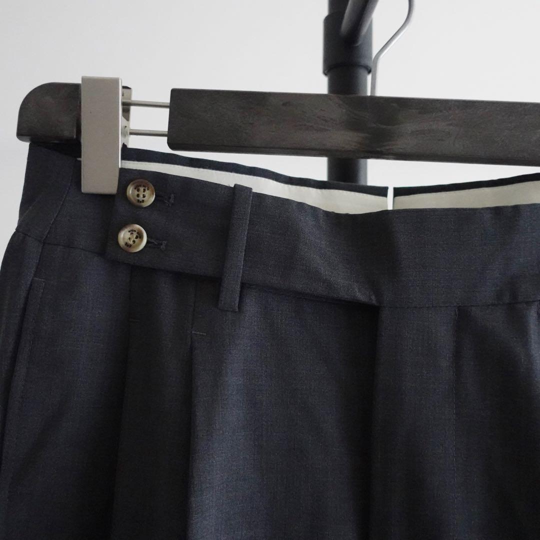 【イタリア製】Entre Amis ウールグルカトラウザーズ　グレー　46