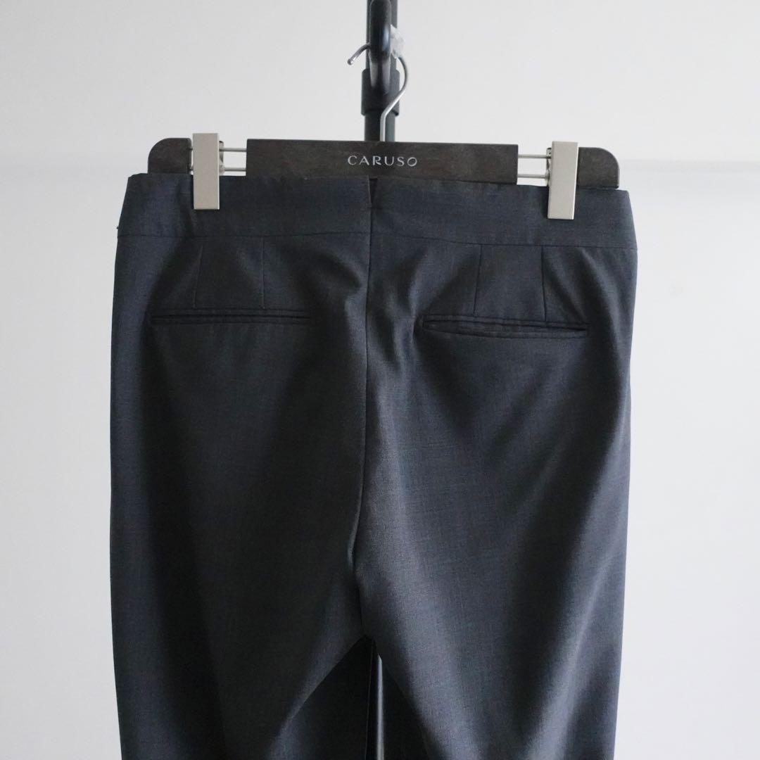 【イタリア製】Entre Amis ウールグルカトラウザーズ　グレー　46