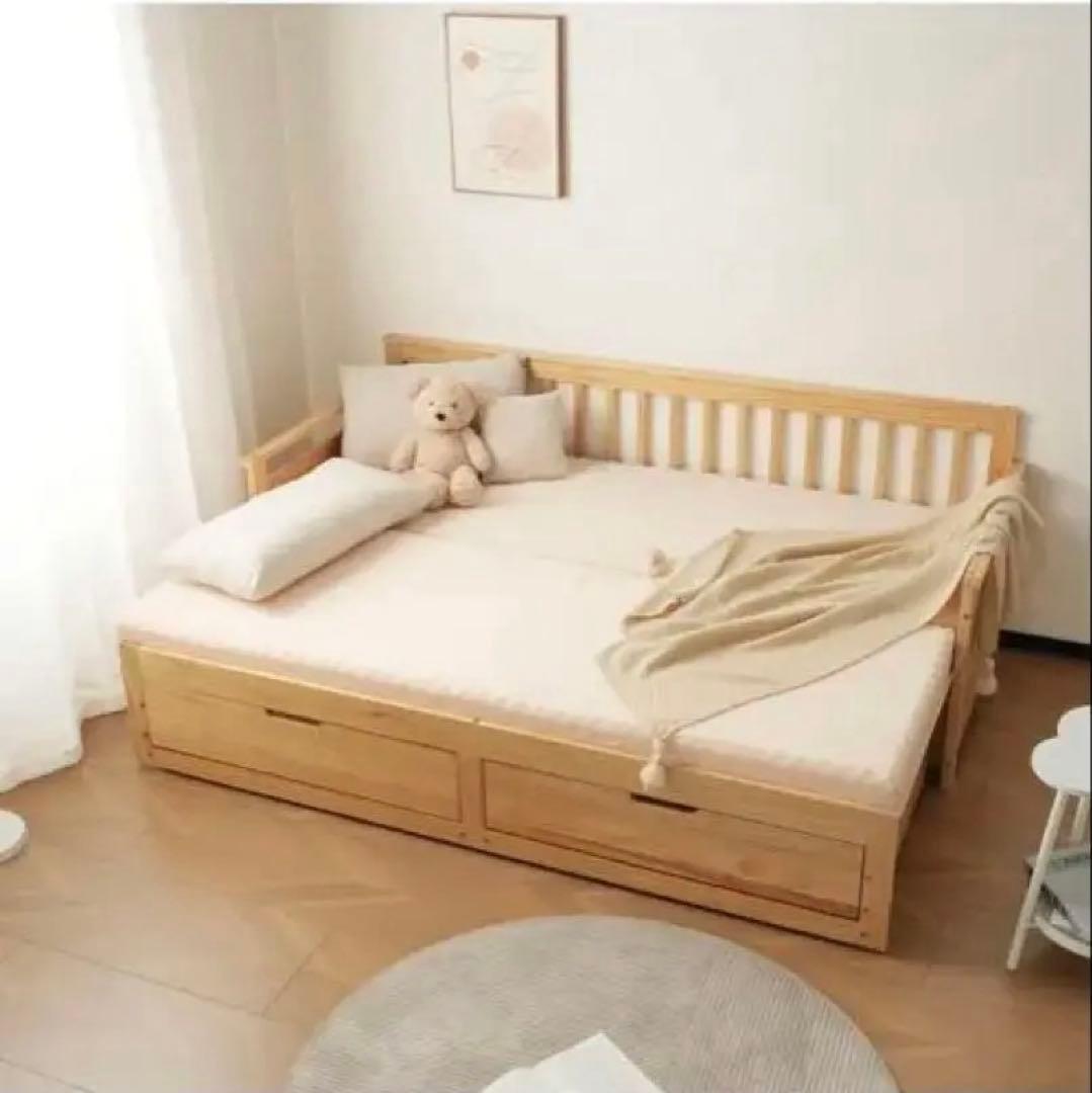 ソファベッド ディベッド 伸長式ベッド 収納付 新品未使用