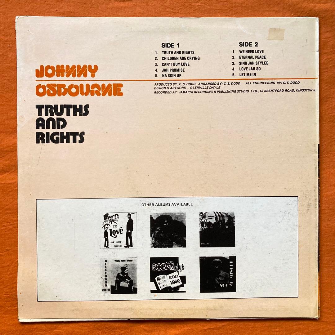 JOHNNY OSBOURNE - TRUTHS AND RIGHTS レゲエ