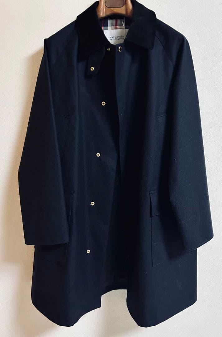 新品　タグ　MACKINTOSH PHILOSOPHY ブラックチェスターコート