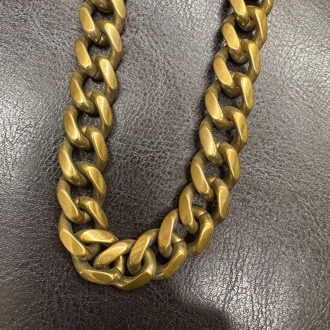 真鍮ウォレットチェーン ゴールド シルバー　2本セット