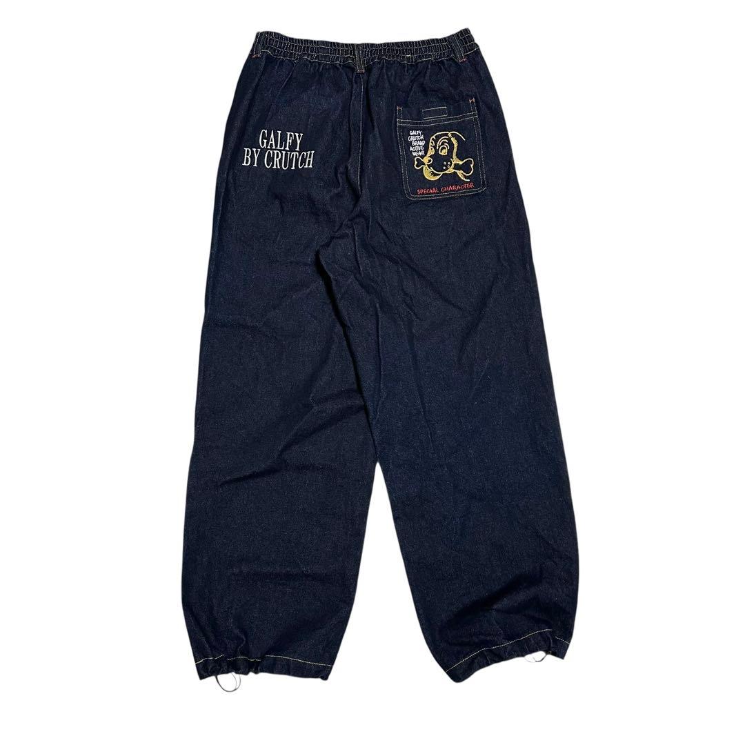 ガルフィー　デニムジャケット　セットアップ　ドローコード　y2k 大型犬　XL