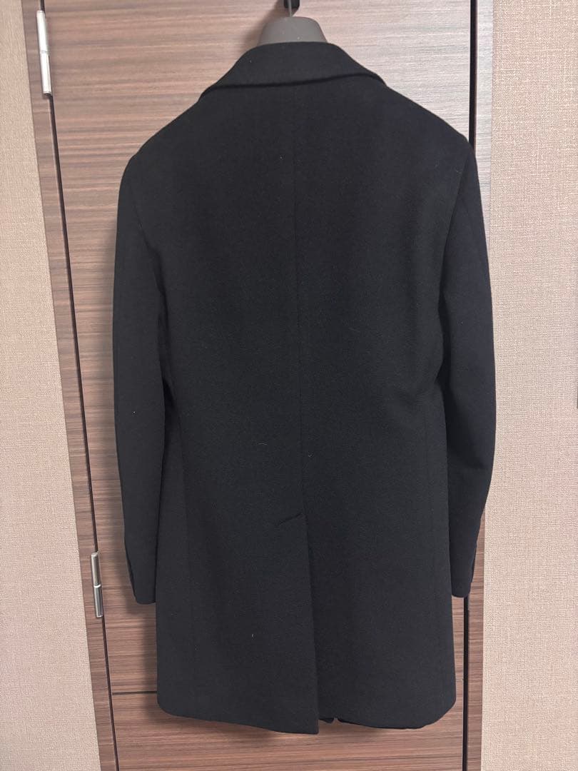 T&J　タリアトーレ　ブラック チェスターコート カシミヤ１００％