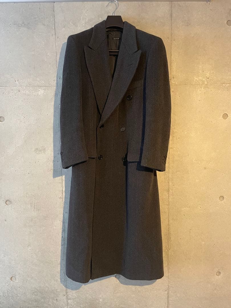 Giorgio Armani ダークグレー ダブルブレスト　ロングコート