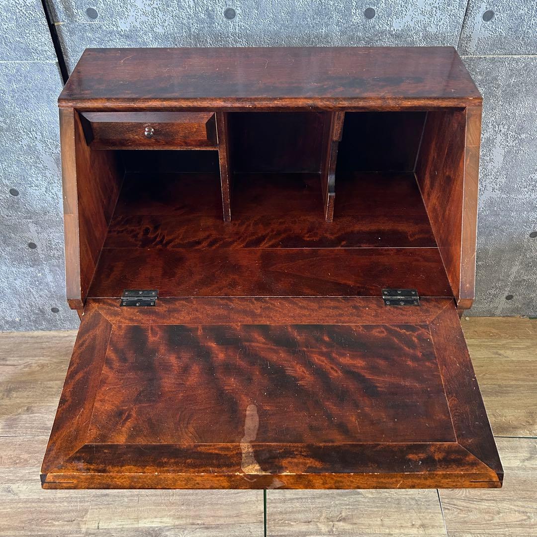 ꧁北海道民芸家具 ホクミン꧂ライティングビューロー デスク 机 書斎 チェスト