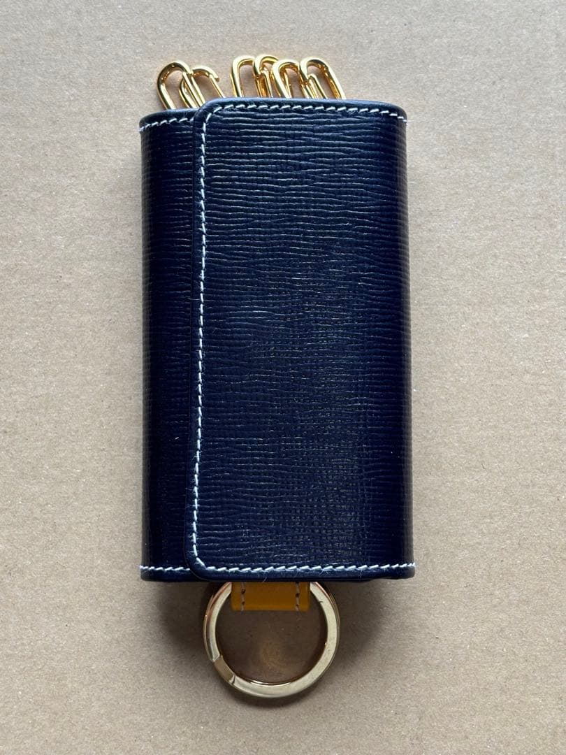 m*5様 Whitehouse Cox s9692 キーケース ネイビー/イエロ