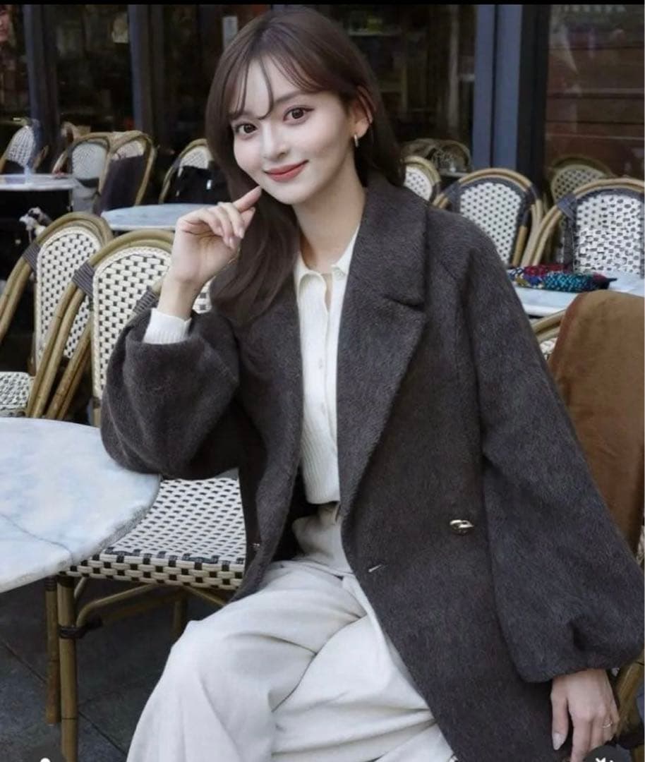 ORGUE オルグ　Shaggy middle coat ブラウン 名古屋限定