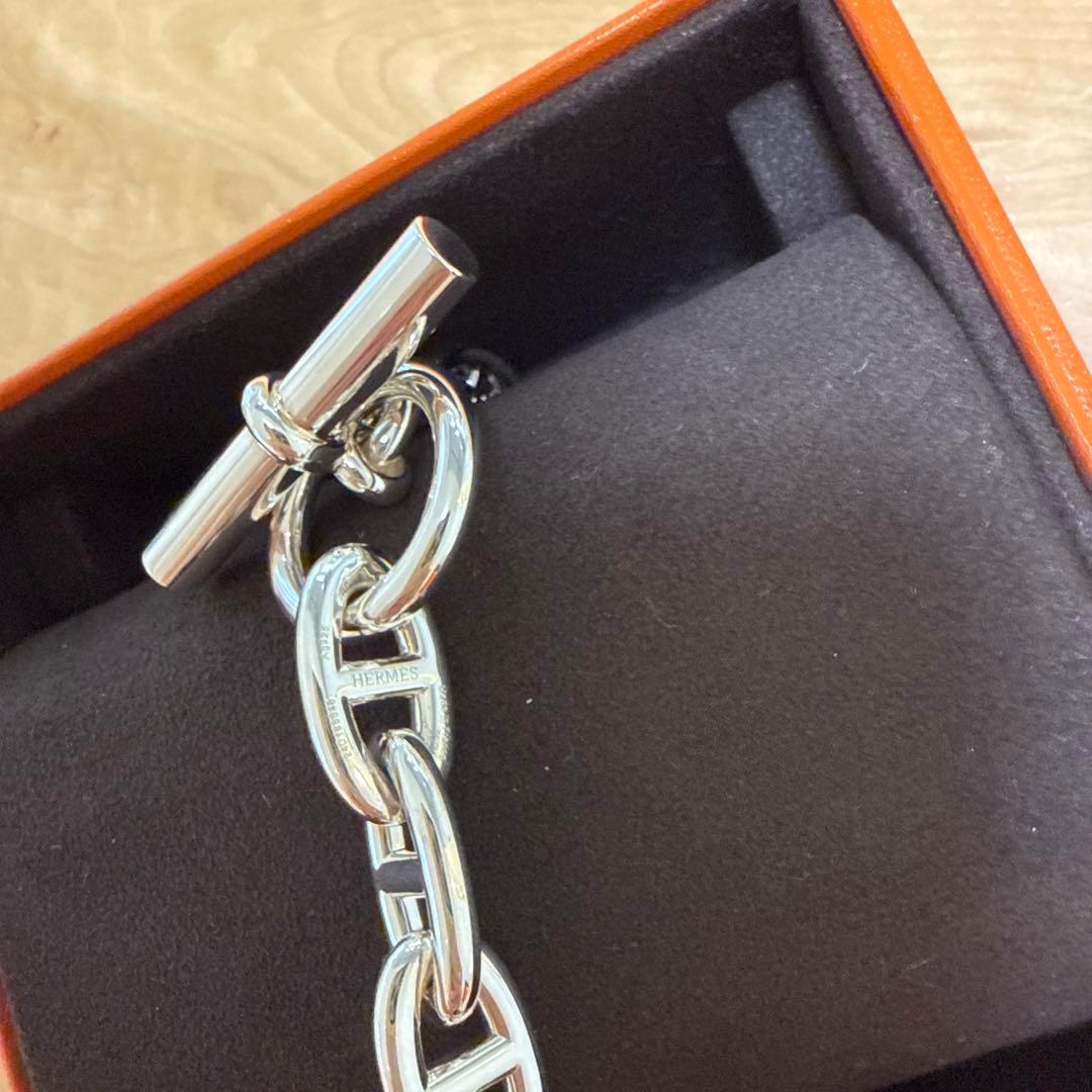 エルメス シルバー　ブレスレット　シェーヌダンクル　GM 15コマ
