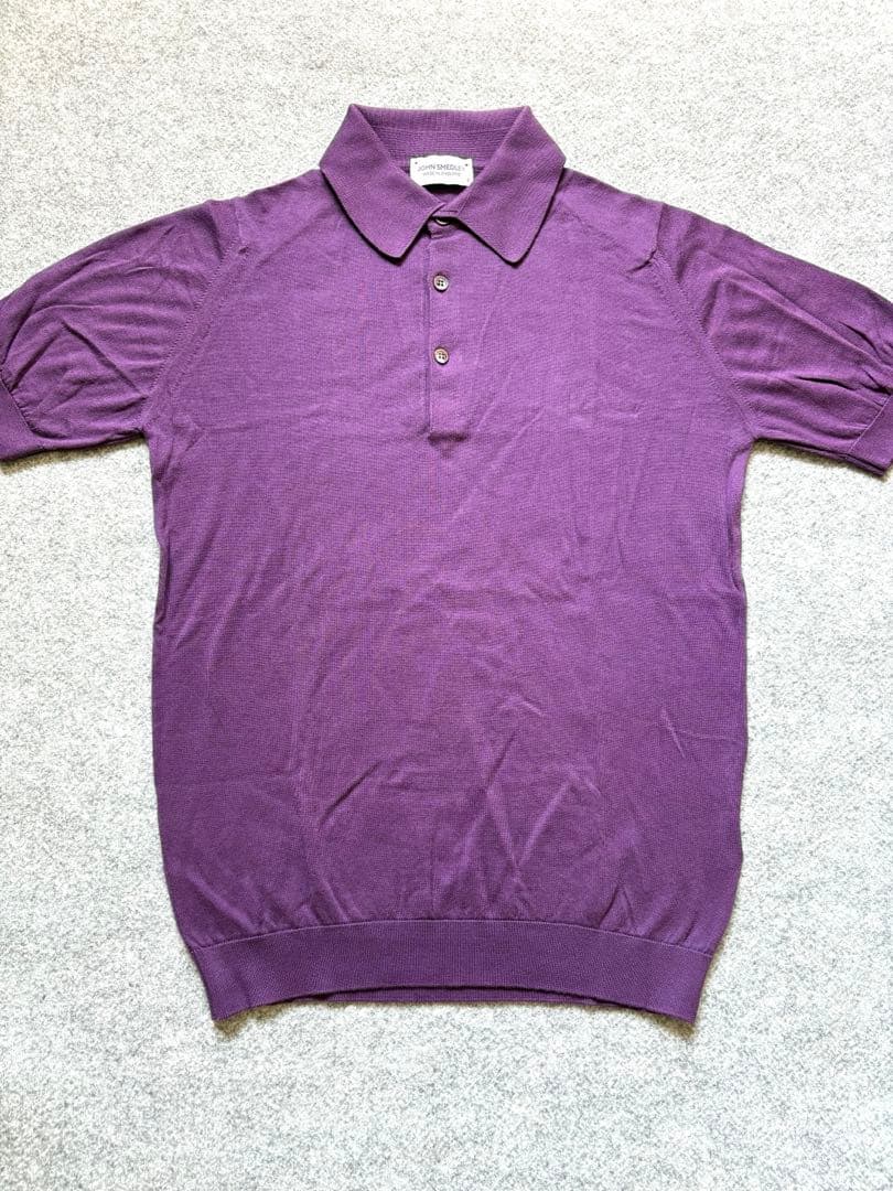 【未使用に近い】JOHN SMEDLEY ジョンスメドレー コットン ポロシャツ